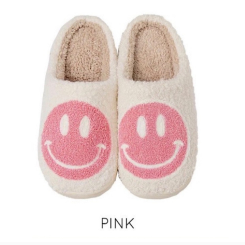 Ladies smiley face slippers